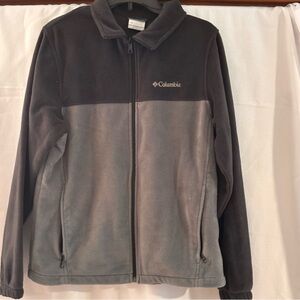 Columbia Men's size medium Full Zip Fleece Jacket black and gray